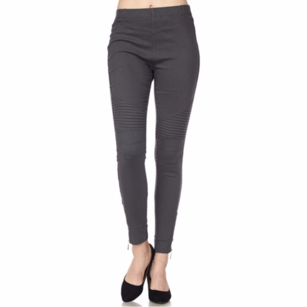 Moto Leggings (DARK GRAY)